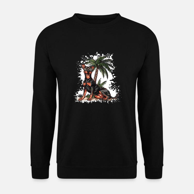 Dobermann Hund Sommer - Unisex Pullover - Schwarz