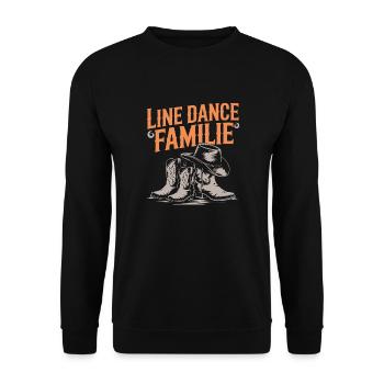 Linedance Familie Papa Mama Kinder - Unisex Pullover - Schwarz - Vorne - Alina (178cm) & Michal (187cm)