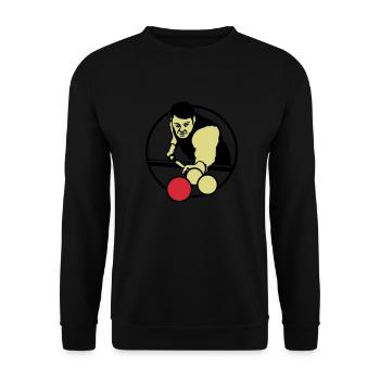 karambol_billard - Unisex Sweatshirt - black - Front - Alina (178cm) & Michal (187cm)