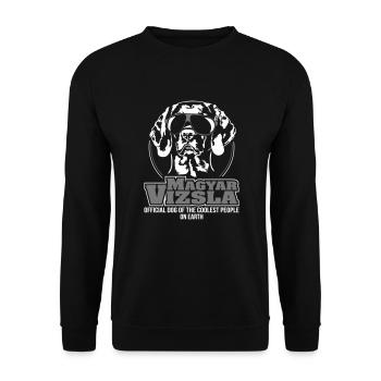 MAGYAR VIZSLA coolest people - Unisex Sweatshirt - black - Front - Alina (178cm) & Michal (187cm)