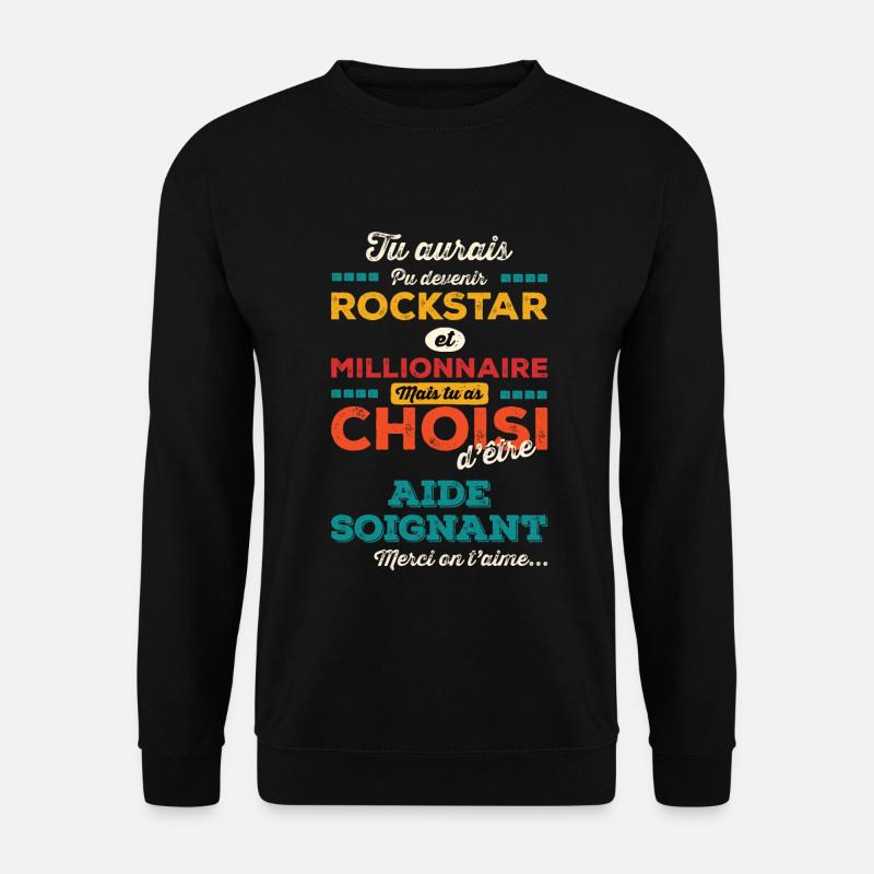 Aide Soignant - Sweat-shirt Unisexe - noir