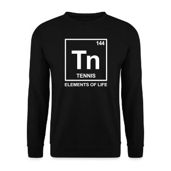 Elements of life : 142 Tennis Tableau périodique - Sweat-shirt Unisexe - noir - Devant - Alina (178cm) & Michal (187cm)