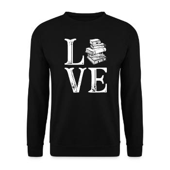 Livre Love Book Citation - Sweat-shirt Unisexe - noir - Devant - Alina (178cm) & Michal (187cm)