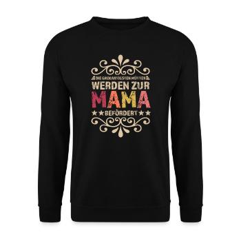 Mama Familie Mütter Geschenk - Unisex Pullover - Schwarz - Vorne - Alina (178cm) & Michal (187cm)