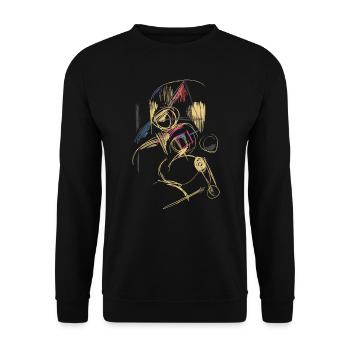 abstrakt - Unisex Pullover - Schwarz - Vorne - Alina (178cm) & Michal (187cm)