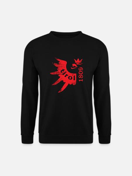 Tirol 1809 Dialekt Tiroler Wappen Adler Geschenk - Unisex Pullover - Schwarz