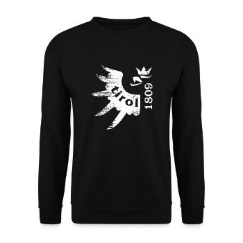 Tyrol 1809 Dialecte Armoiries Tyroliennes Cadeau d’aigle - Sweat-shirt Unisexe - noir - Devant - Alina (178cm) & Michal (187cm)