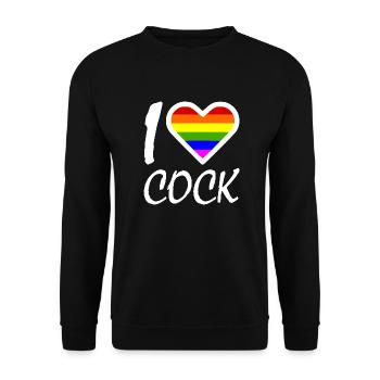 I love - Sweat-shirt Unisexe - noir - Devant - Alina (178cm) & Michal (187cm)