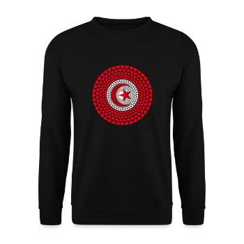 Tunisie Tunisie ⵜⵓⵏⴻⵙ Love Heart Mandala - Sweat-shirt Unisexe - noir - Devant - Alina (178cm) & Michal (187cm)