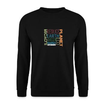 sustainability - Unisex Sweatshirt - black - Front - Alina (178cm) & Michal (187cm)