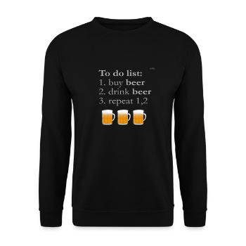 Beer to do list - color - Unisex Sweatshirt - black - Front - Alina (178cm) & Michal (187cm)