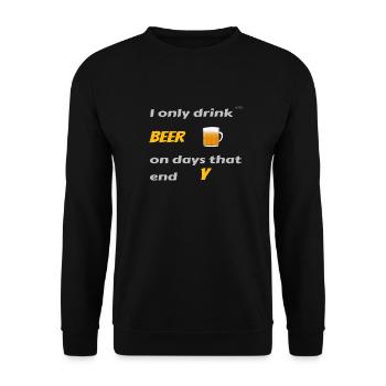Someday I drink beer - Unisex Sweatshirt - black - Front - Alina (178cm) & Michal (187cm)