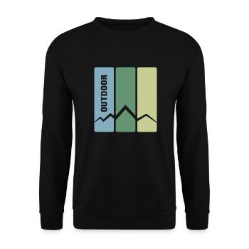 Randonnée en plein air Trekking Sentier de randonnée - Sweat-shirt Unisexe - noir - Devant - Alina (178cm) & Michal (187cm)
