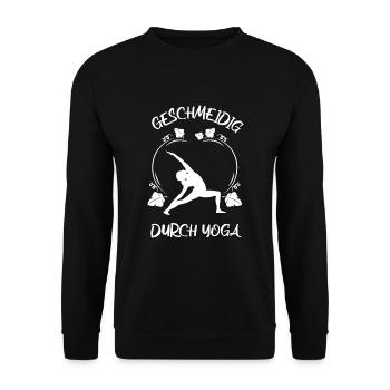 Yoga - Unisex Pullover - Schwarz - Vorne - Alina (178cm) & Michal (187cm)