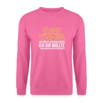 DAS WARS mit einkaufen gehen - Unisex Pullover - Pink - Vorne