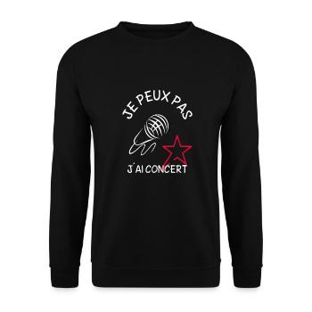 Je Peux Pas J'Ai Concert - Sweat-shirt Unisexe - noir - Devant - Alina (178cm) & Michal (187cm)
