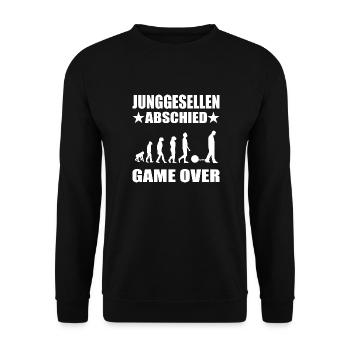 Junggesellenabschied - Unisex Pullover - Schwarz - Vorne - Alina (178cm) & Michal (187cm)