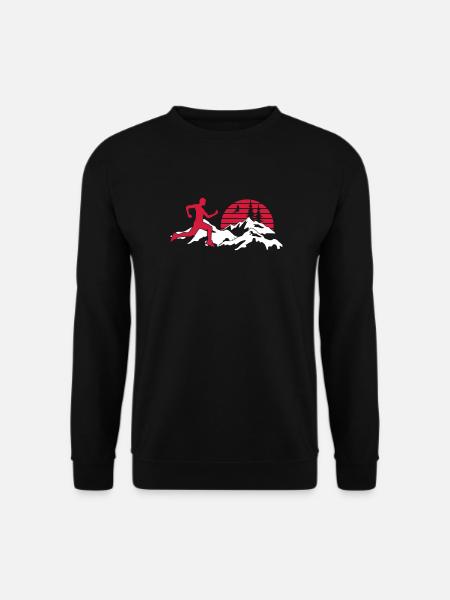 Trail Runner Running Joggen Jogger Gelände Berge - Unisex Pullover - Schwarz