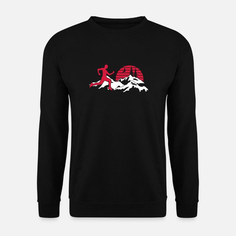 Trail Runner Running Joggen Jogger Gelände Berge - Unisex Pullover - Schwarz
