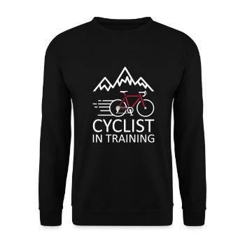 Cyclist In Training - Unisex Pullover - Schwarz - Vorne - Alina (178cm) & Michal (187cm)