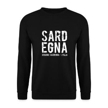 Insel Sardinien, Italien, Mittelmeer - Unisex Pullover - Schwarz - Vorne - Alina (178cm) & Michal (187cm)