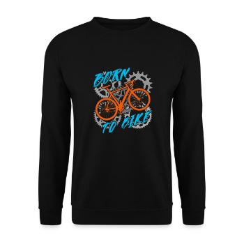 Né pour le cyclisme - Sweat-shirt Unisexe - noir - Devant - Alina (178cm) & Michal (187cm)