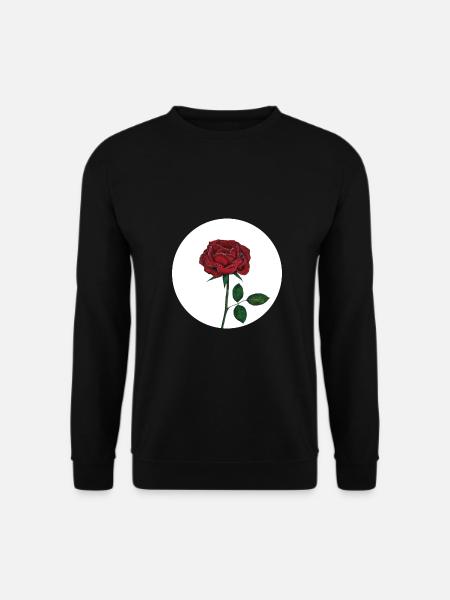 Rose Blumen Rosen Blumen tropisch - Unisex Pullover - Schwarz