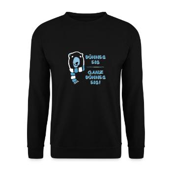 Dünnes Eis - ganz dünnes Eis - Unisex Pullover - Schwarz - Vorne - Alina (178cm) & Michal (187cm)