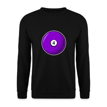 Billiard ball 4 purple Billiards four - Unisex Sweatshirt - black - Front - Alina (178cm) & Michal (187cm)