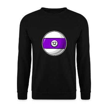 Billiard ball 12 purple Billiards twelve - Unisex Sweatshirt - black - Front - Alina (178cm) & Michal (187cm)