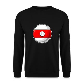 Billiard ball 11 red Billiards eleven - Unisex Sweatshirt - black - Front - Alina (178cm) & Michal (187cm)