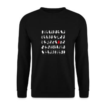 Birds Ravens - Unisex Sweatshirt - black - Front - Alina (178cm) & Michal (187cm)
