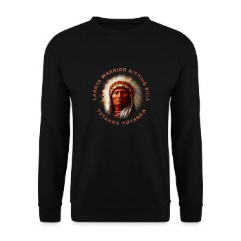 Tatanka Yotanka pour Sitting Bull - Sweat-shirt Unisexe - noir - Devant - Alina (178cm) & Michal (187cm)