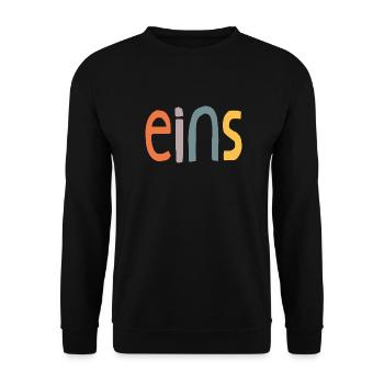 Erster Geburtstag ich bin 1 Jahr Retro Design - Unisex Pullover - Schwarz - Vorne - Alina (178cm) & Michal (187cm)