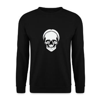 crâne illustré - Sweat-shirt Unisexe - noir - Devant - Alina (178cm) & Michal (187cm)