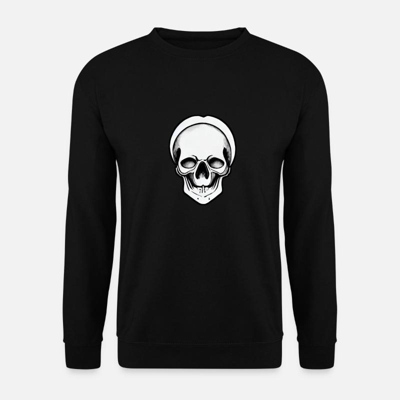 illustrated skull - Unisex Sweatshirt - black
