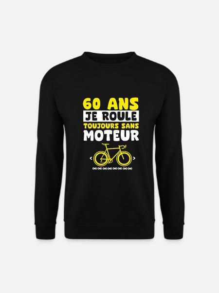 vélo 60 ans anniversaire - Sweat-shirt Unisexe - noir