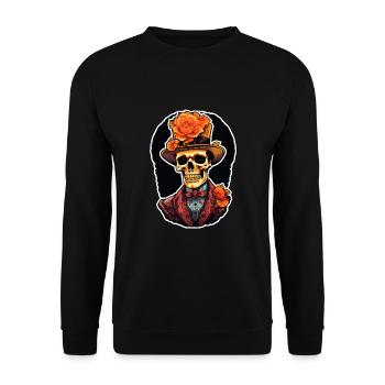 Skull - Unisex Sweatshirt - black - Front - Alina (178cm) & Michal (187cm)