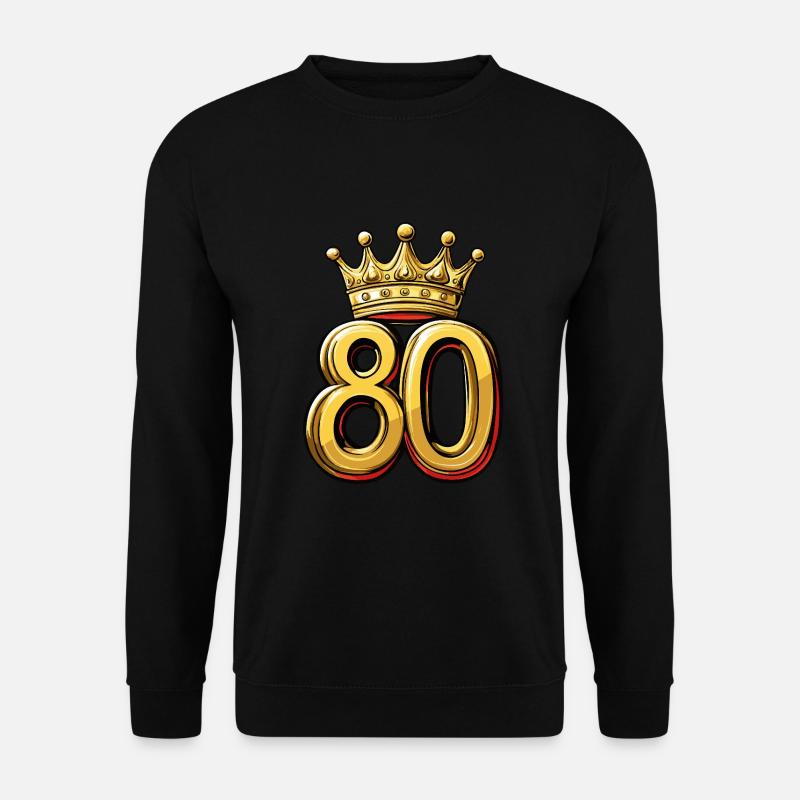 80 Number Crown - Unisex Sweatshirt - black