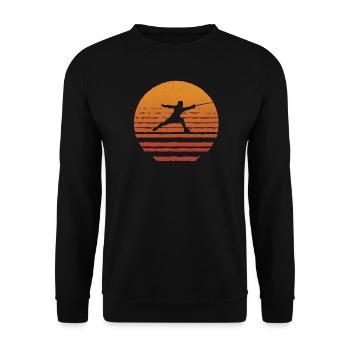 Fechten Fechtsport Fencer Fencing Fechter - Unisex Sweatshirt - black - Front - Alina (178cm) & Michal (187cm)