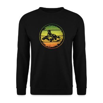 Go Kart Kart Driver Go-kart Go-Kart Motorsport - Sweat-shirt Unisexe - noir - Devant - Alina (178cm) & Michal (187cm)
