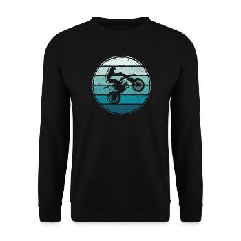 Motocross Dirt Bike Motorrad Enduro Moto-Cross - Unisex Pullover - Schwarz - Vorne - Alina (178cm) & Michal (187cm)