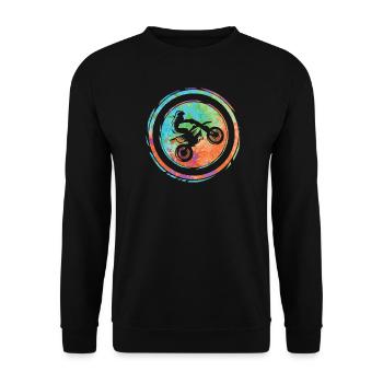Motocross Dirt Bike Enduro Moto Moto-Cross - Sweat-shirt Unisexe - noir - Devant - Alina (178cm) & Michal (187cm)