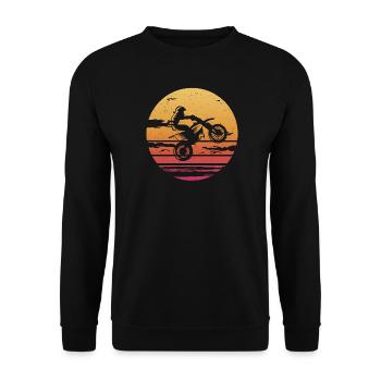 Motocross Tout-terrain Moto-Cross Dirtbike - Sweat-shirt Unisexe - noir - Devant - Alina (178cm) & Michal (187cm)