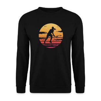 Field Hockey Players Vintage Hockey Players - Unisex Sweatshirt - black - Front - Alina (178cm) & Michal (187cm)
