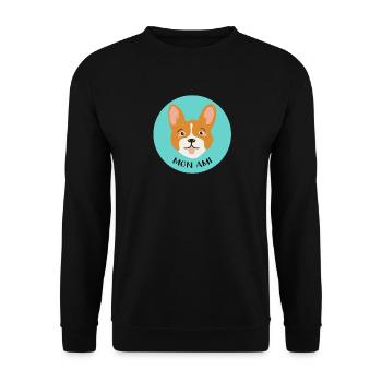 Mein Freund - Unisex Pullover - Schwarz - Vorne - Alina (178cm) & Michal (187cm)