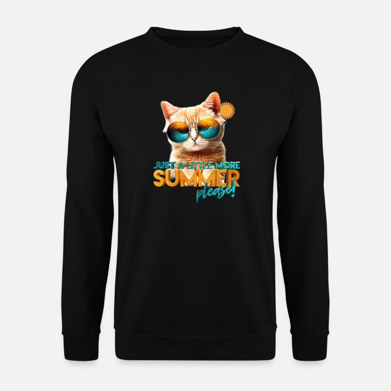 Summer cat - Unisex Sweatshirt - black