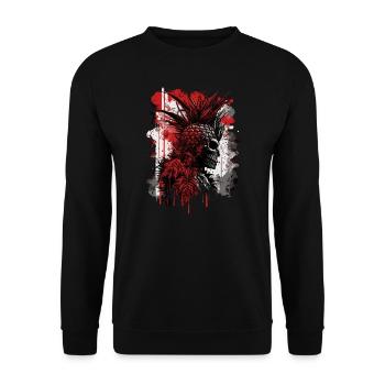 Pineapple Horrorpunk - Unisex Sweatshirt - black - Front - Alina (178cm) & Michal (187cm)