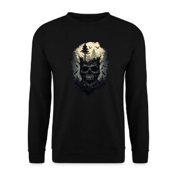 Fantôme dans la forêt - Sweat-shirt Unisexe - noir - Devant - Alina (178cm) & Michal (187cm)