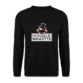 Monsieur Boulette 2.0 - Unisex Sweatshirt - black - Front - Alina (178cm) & Michal (187cm)